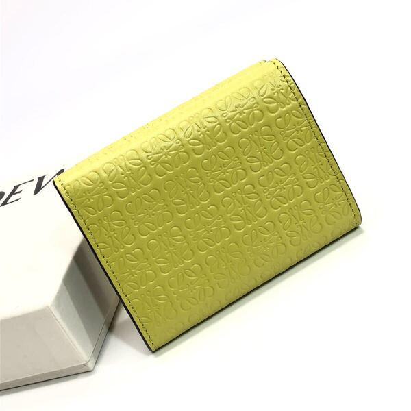 ★未使用級/箱付★LOEWE ロエベ リピート トライフォールド ウォレット アナグラム カーフスキン コンパクト 三つ折り財布 C499TR2X01