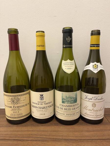 送料無料【空瓶】ブルゴーニュ グランクリュ4種 GRANDS ECHEZEAUX CORTON CHARLEMAGNE CHAMBERTIN CLOS DE BEZE MONTRACHET