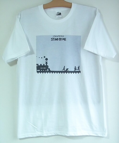 新品・送料込★スタンド・バイ・ミー★白半袖★スティーブン・キング★線路★映画★stand by me