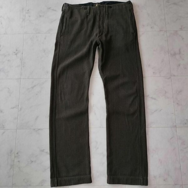 希少 RRL BUCKLEBACK MOLESKIN CHECK TROUSER 34 ラルフローレンダブルアールエル モールスキンチェックトラウザー ワークパンツスラックス
