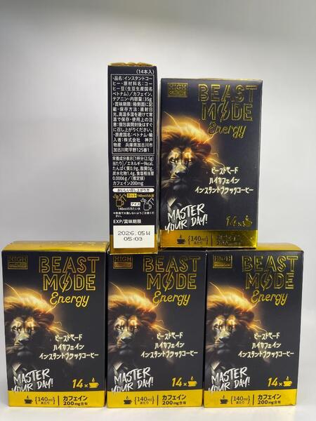 0173 BEAST MODE インスタントコーヒー ハイカフェイン 5箱