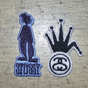 送料無料 プチデッドストック 00年代 STUSSY ステューシー ワッペン 2枚 セット