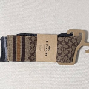 COACHレディース靴下CH397 KH/BK ONE レディースサイズ22~27cm