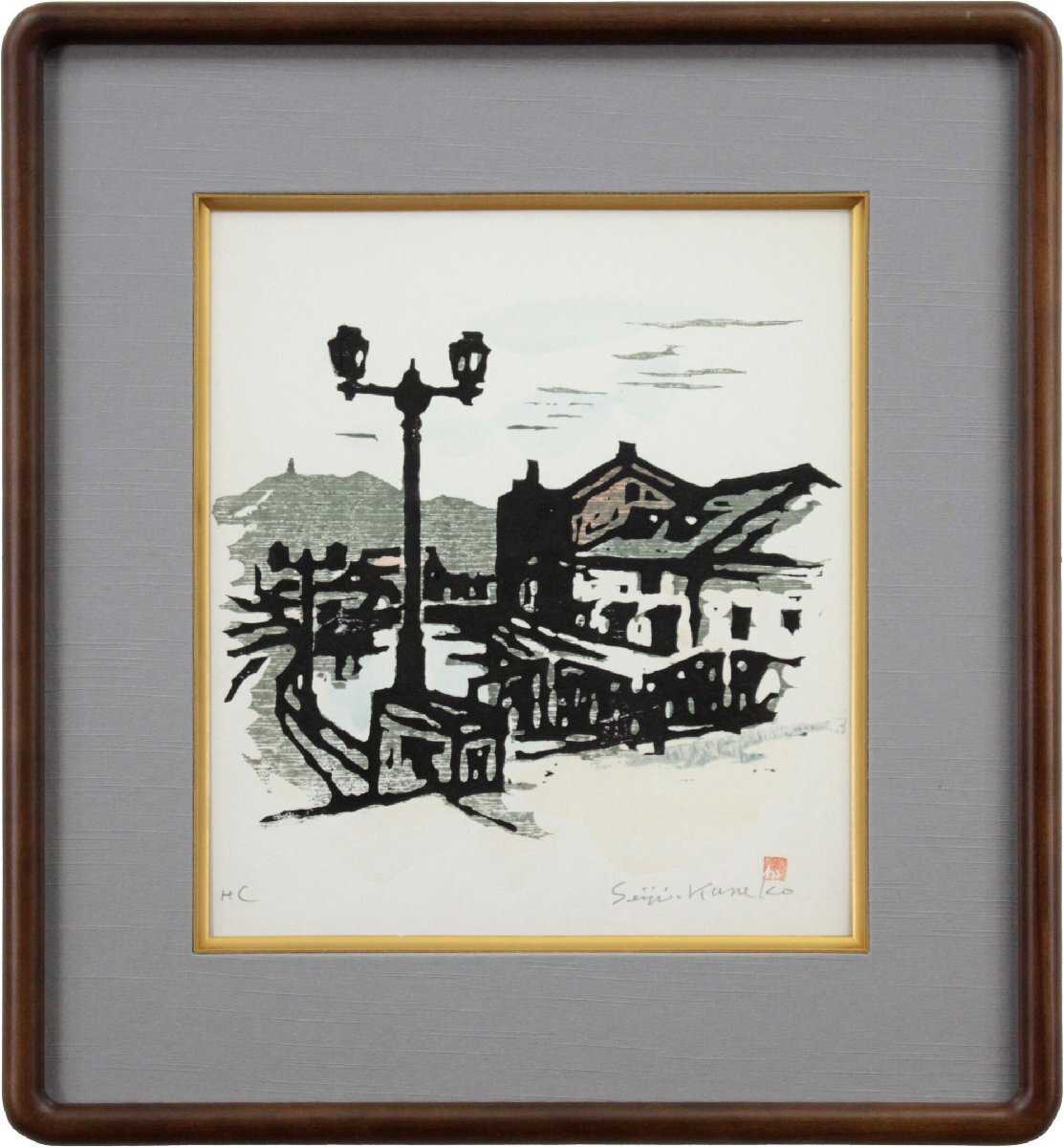 肉筆油彩画 「小樽運河」 澤井 進 F6号 美術品 油絵 インテリア