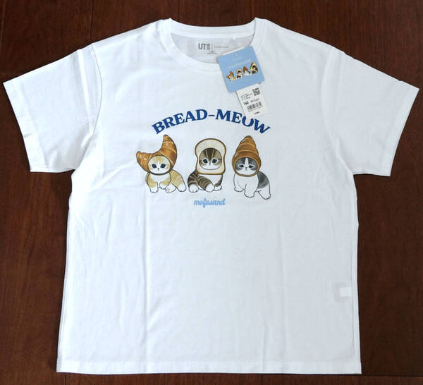 UNIQLO ユニクロ GIRLS mofusand UT モフサンド パンにゃん 半袖 160cm ホワイト【新品未使用】