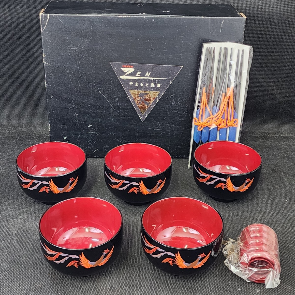 山本寛斎ZEN 蓋付き漆器椀 5個セット - メルカリ