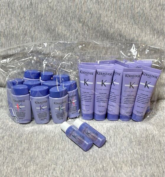 B3★大量セット★ ケラスターゼ ブロンドアブソリュ バンルミエール シャンプー 300ml ソワンシカフラッシュ トリートメント 300ml ユイル