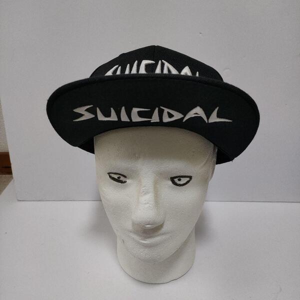 希少レア SUICIDAL TENDENCIESスーサイダル キャップ 黒 刺繍