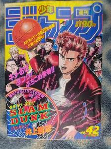 почти закончившийся товар! Slam Dunk SLAM DUNK новый полосный .* no. 1 рассказ размещение еженедельный Shonen Jump 1990 год 42 номер Sakura дерево цветок дорога . река клен три .. Miyagi ryo-ta красный дерево Gou .