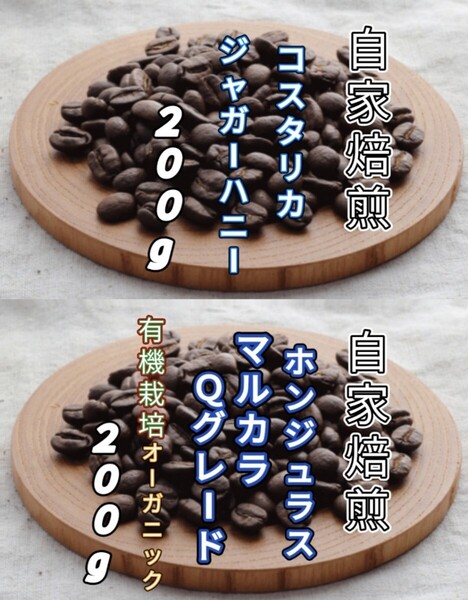 【コスタリカ】ジャガーハニー【ホンジュラス】SHGマルカラ 自家焙煎豆 各200g (自家焙煎 コーヒー豆 コーヒー)
