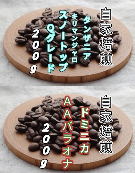 【タンザニア】AAスノートップ【ドミニカ】AAバラオナ 各200g