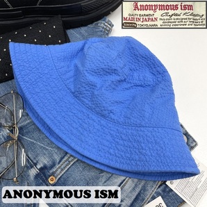 ANONYMOUS ISM /M/ ブルー バケットハット スポーツゴルフ バイクオートバイミリタリー キャンプ アウトドア 日本製 帽子 アノニマスイズム