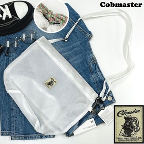 Cobmaster ホワイト ショルダーバッグ メッシュ巾着 ポーチ イギリス スポーツゴルフ バイク ミリタリー キャンプ アウトドア コブマスター