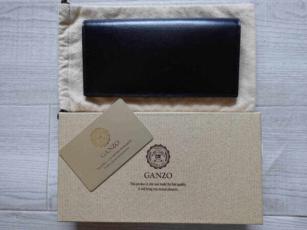 GANZO グレージングカーフ ファスナー小銭入れ付き長財布