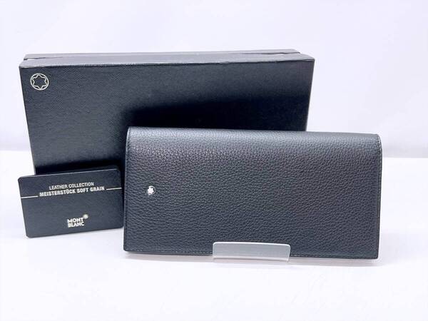 未使用保管 美品 MONTBLANC モンブラン マイスターシュテック 14CC ロングウォレット 二つ折り長財布 黒
