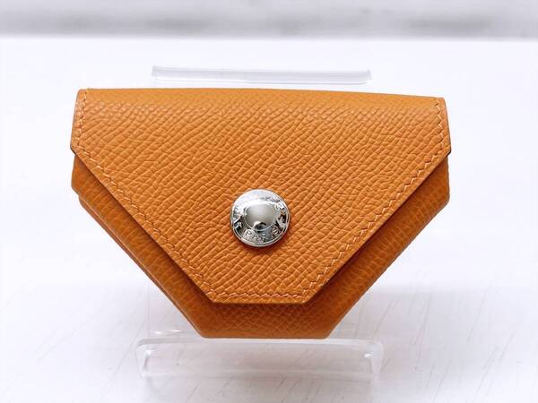 使用感なし HERMES エルメス ルヴァンキャトル コインケース レザー オレンジ □K