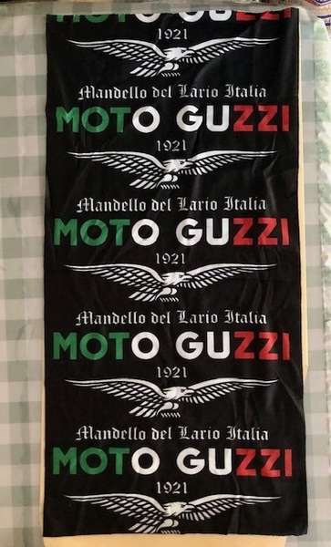 送料無料!目立つ!誰も持ってない?モトグッチフラグ MOT GUZZロゴ マスク・ネックウォーマー 冬に備えてバイク乗りさん必須?