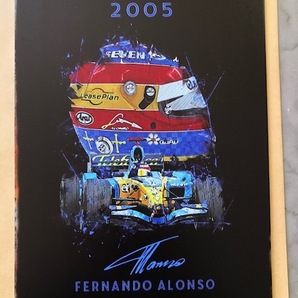 2005 フェルナンド アロンソ FERNANDO ALONSO F1 ブリキのアート看板 お部屋に・ガレージに!送料サービス