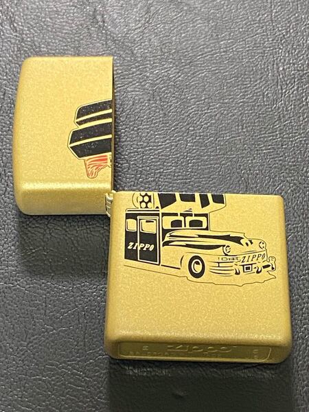 zippo ジッポカー ゴールド 外側ケース アウター 前面加工 希少モデル 2015年製