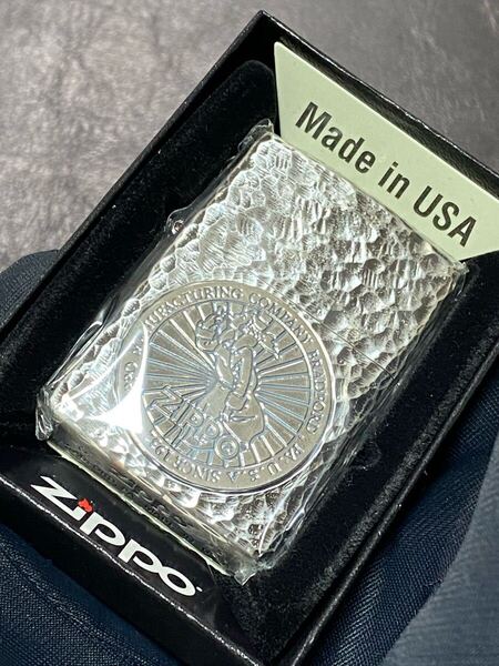 zippo ウィンディ シルバーメタル 5面 ハンマートーン 希少モデル 2023年製 WINDY silver ケース 保証書付き