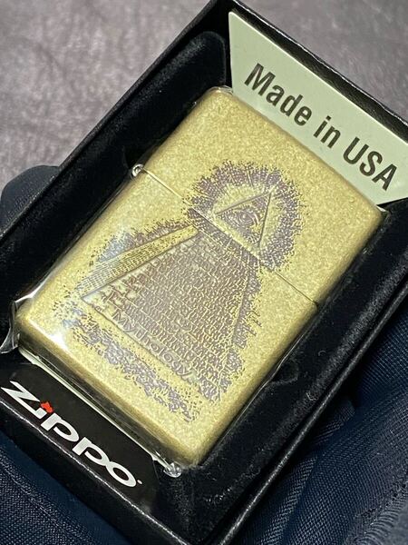 zippo フリーメイソン ゴールドダスト 特殊加工 希少モデル 2024年製 ケース 保証書付き