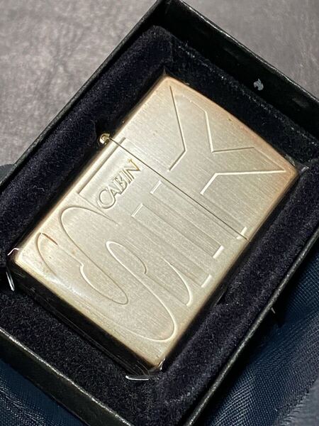 zippo CABIN YES 限定品 前面刻印 希少モデル ヴィンテージ 1997年製キャビン シルバーインナー 1997年製 ケース 保証書付き