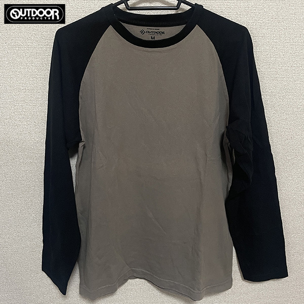 送料無料 OUTDOOR PRODUCTS アウトドアプロダクツ ベースボール Tシャツ 長袖 カットソー M スポーツ ワーク アメカジ ヴィンテージ 古着