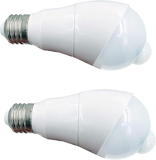 LED電球 人感センサー付 明暗センサー 斜め 自動点灯/消灯 360度回転 検知角度調節 センサーライト 人感 led センサー 玄関 廊下 駐車場