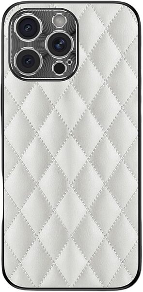 マトラッセ キルティングケース!ソフトケースiPhone14 pro ケース (iPhone 14 Pro, ホワイト)