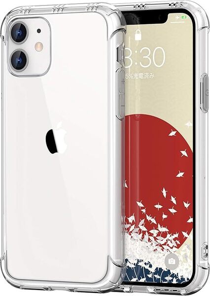 【 360°エアバッグ 音響強化 】ONES iPhone11 音楽 ケース HD全透明 ● 米軍MIL規格 超耐衝撃 ストラップホール クリア カバー
