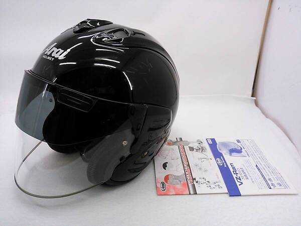 【送料無料】Arai アライ VZ-RAM GLASS BLACK グラスブラック Sサイズ プロシェードシステム付き ジェットヘルメット