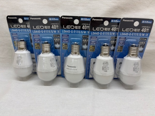 ★ Panasonic パナソニック LED電球 E17 40形 LDA4D-G-E17/E/S/W/X(昼光色相当) 5個セット