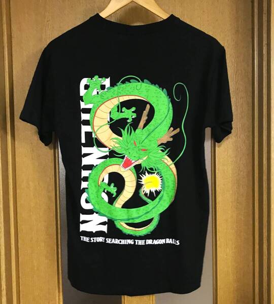 新品 タグ付き ドラゴンボール 半袖 Tシャツ メンズサMイズ 黒色 綿100% バックプリントに龍の神龍