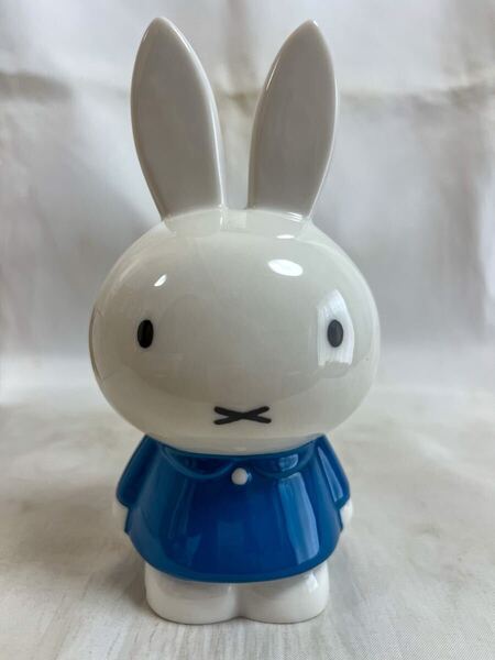 未使用 ミッフィー コインバンク 貯金箱 陶器製 14cm × 7cm 外箱 付属