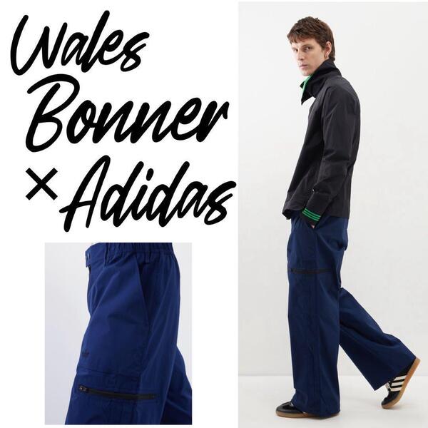 【定価3.9万】WALES BONNER ADIDAS カーゴパンツ XLブルー