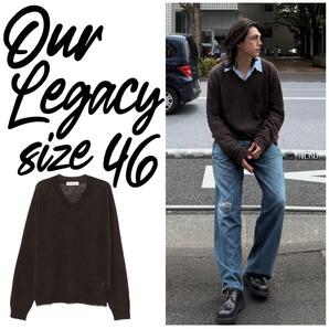 【モーガン蔵人着用】OUR LEGACY RUE V-NECK セーター 46