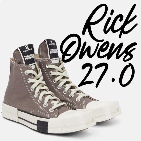RickOwens Converse Turbodrk Chuck70 27cm