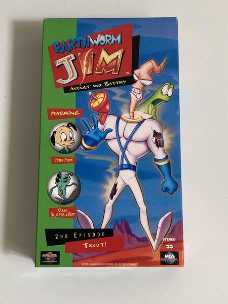 VHS ビデオ Earthworm Jim アースワームジム #3 Assault and Battery Trout アメリカ 海外 アニメ