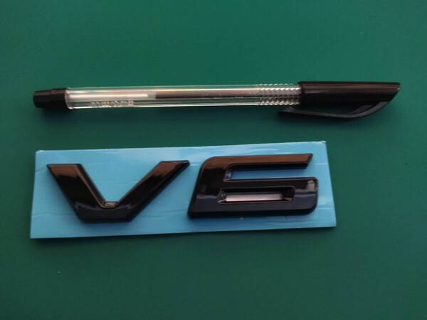 【ゆうパケット発送】V6 3Dエンブレム グロッシーブラック(艶あり) トヨタ ヴェルファイア アルファード