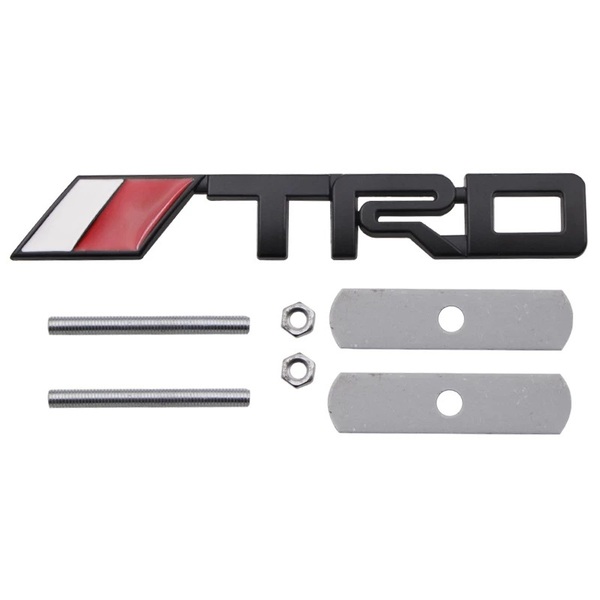 【ゆうパケット送料込】TRD(トヨタテクノクラフト) 3Dエンブレム フロントグリル用 黒 金属製 トヨタ