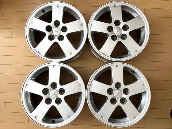 送料2500円 美品 三菱 デリカ D5 純正 16インチ アルミホイール 4本セット 6.5J +38 114.3 5穴 エンケイ製 ミツビシ