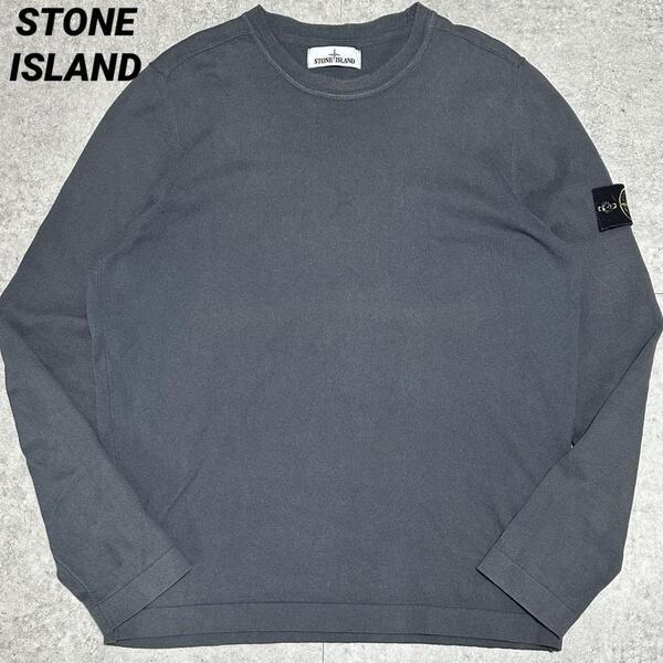 20ss STONE ISLAND コットンニット グレー L