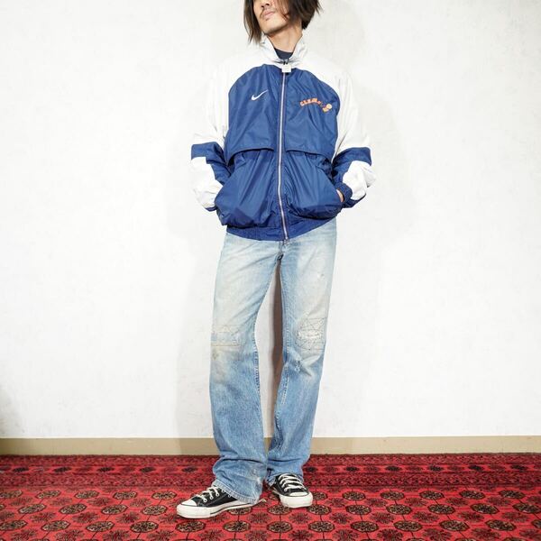 90's USA VINTAGE NIKE CLEMSON BASKETBALL TEAM DESIGN ZIP BLOUSON/90年代アメリカ古着ナイキバスケットボールデザインジップブルゾン