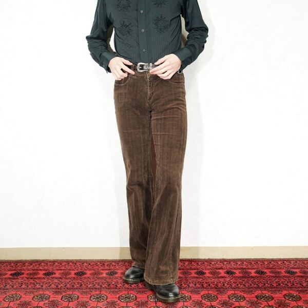 EU VINTAGE MIAONI JEANS CORDULOY FLARE PANTS/ヨーロッパ古着コーデュロイフレアパンツ