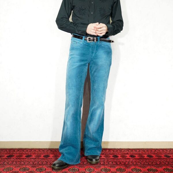 EU VINTAGE JONNY-Q J Q LONDON-ROME CORDULOY FLARE PANTS MADE IN ITALY/ヨーロッパ古着コーデュロイフレアパンツ