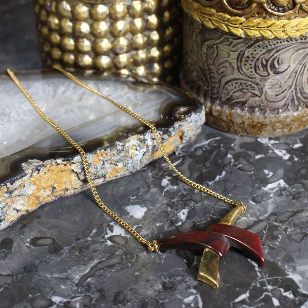 USA VINTAGE trifari DESIGN NECKLACE/アメリカ古着トリファリデザインネックレス