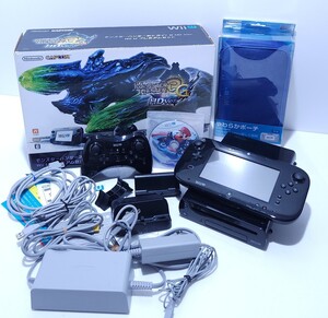 Wii U本体 モンスターハンター3(トライ)G HD Ver. Wii U プレミアムセット 箱付 希少品 美品/動作品 動作確認済(S-39)