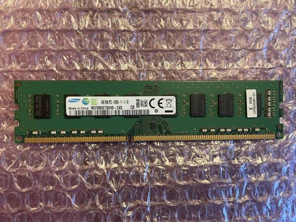 SAMSUNG DDR3 PC3-12800U-11-11-B1 M378B5273DH0-CK0 4GB×1枚