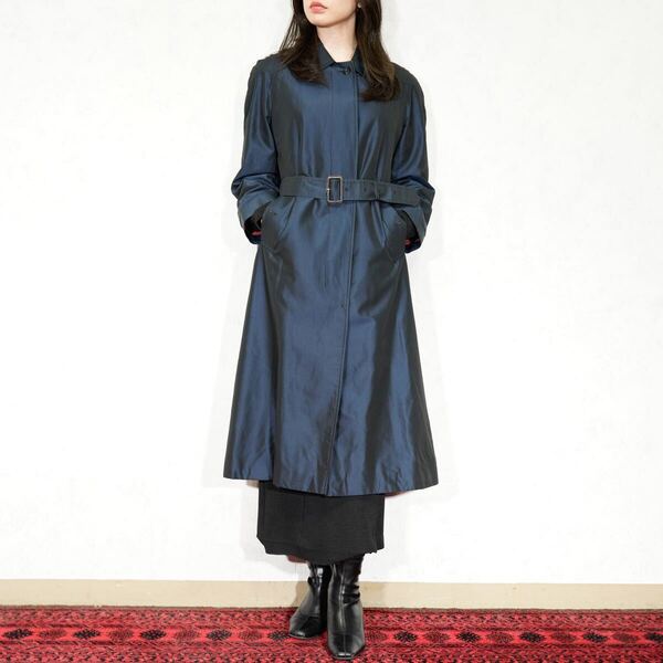 Aquascutum BELTED DESIGN BALMACAAN COAT/アクアsキュータムベルテッドデザインバルマカーンコート(ステンカラーコート)