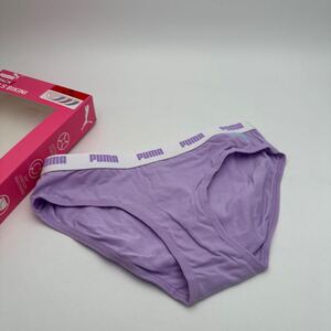 120cm 〜135cm■ 8歳〜10歳 PUMA ジュニア ビキニ ショーツ  綿95% ジュニア 紫 ウエストロゴ 無地